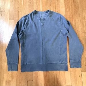 J. Crew Distressed Crewneck Sweatshirt Blue Large